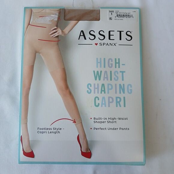 Assets by Spanx High Waist Shaping Capri in Nude Size 1 NWT Free Shipping - Picture 1 of 3